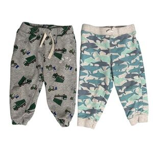 Gray and Teal Sweatpants Set with Fun Prints